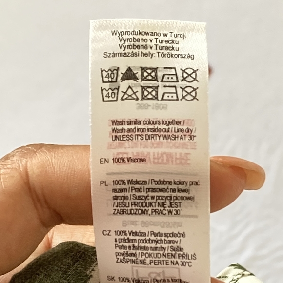 BNWT F&F Olive Green Aztec Pattern Lightweight Grandad Collared Blouse Size 14 - Picture 13 of 13